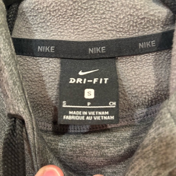 Nike $55 Dri-FIT Therma Training Hoodie Heather Charcoal S Like new w/ pockets - Picture 7 of 12